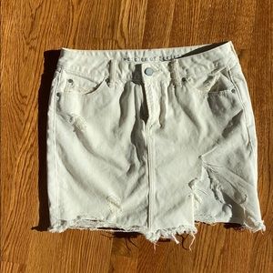 White Jean Skirt